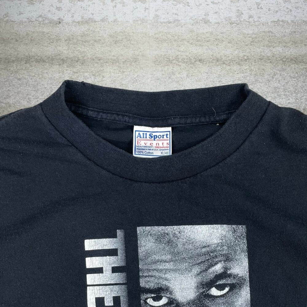 Vintage 90s The Hurricane Shirt Mens XL Black Denzel Washington 100% Cotton - Picture 4 of 4